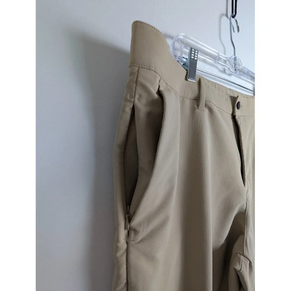 Banana Republic Performance Chinos Mens 38x32‎ (Fits 39x31) Tan Zipper Pockets